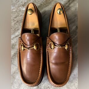 GUCCI 1953 Brown Tan Leather Horsebit Loafers US 7 Gucci 6.5 Jordaan $1050